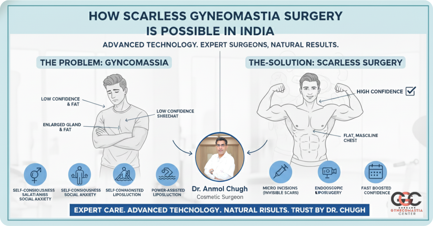 How Scarless Gynecomastia Surgery Is Possible in India
